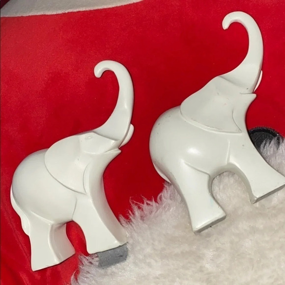 CERAMIC ELEPHANT HOME DECOR Set of 2 - Picture 4 of 11